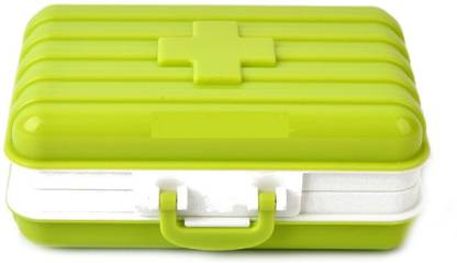SHRIH 7 Day Suitcase Shaped Mini Travel Medicine Case Pill Box