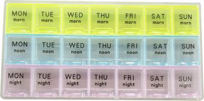 EVERGREEN 1 Week Morning Noon And Night Manual Pill Box