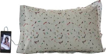 Recwell Music Pillow Polyester Fibre Printed Bed/Sleeping Pillow Pack of 1