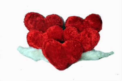 Shopgalore Microfibre Decorative Cushion Pack of 5 Solid, Furry