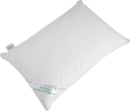 Home Zone Down&Feather Pillow Feathers Solid Bed/Sleeping Pillow Pack of 1