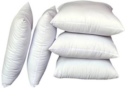 Wardtrobe Polyester Fibre Solid Back Cushion Pack of 5