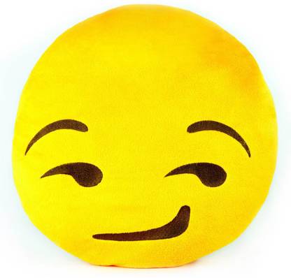 Gadget Paradise Polyester Fibre Cushion Pack of 1 Smiley Emoji Pillows Whatsapp Emoticon Cushion