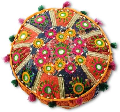 Looms of India Cotton Ikat Floor Cushion Pack of 1