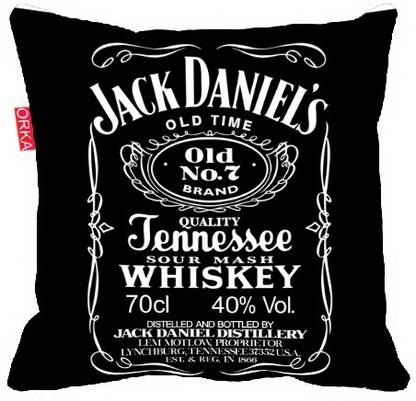 ORKA Microbeads JACK DANIELS Decorative Cushion Pack of 1