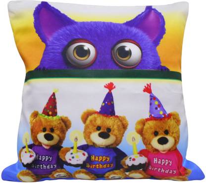 Natali Traders Microfibre Print Decorative Cushion Pack of 1