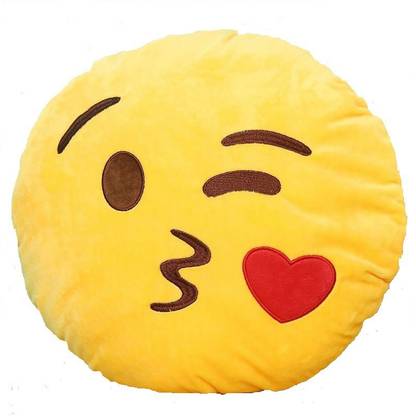 Gadget Paradise Emoji Pillows Whatsapp Emoticon Cushion Polyester Fibre Facial Expression Decorative Cushion Pack of 1