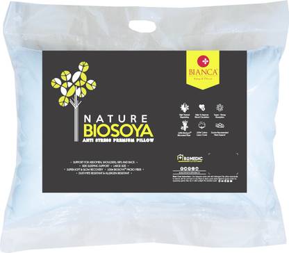Bianca Polyester Fibre Solid Sleeping Pillow Pack of 1