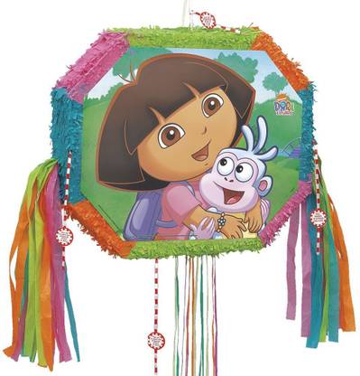 Dora the Explorer Unique Dora the Explorer Pinata with Pop-Out Pull String Pinata