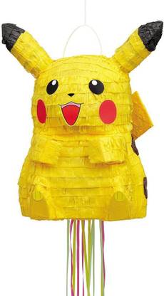 UNIQUE Pokemon Pikachu 3D Licensed Pull PiÃ±ata Pull String Pinata