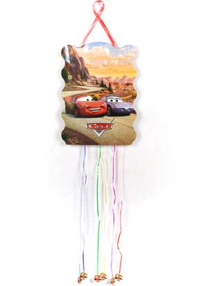 FUNCART Cars Party Pull String Pinata