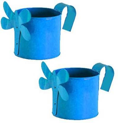 SGS 5 Inch Dragonfly Railing Planter Set Of 2 Plant Container Set