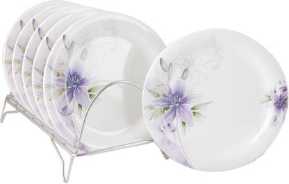 White Gold Elegant Purple Plate