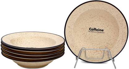 caffeine Ceramic Handmade Marble Matte Style 9 inch Charger Plate