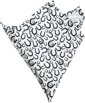 Blacksmithh Blacksmith Horseshoe Printed Design Animal Print Satin Blend Pocket Square