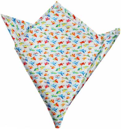 Blacksmithh Aeroplanes Cartoon2 Printed Design Graphic Print Satin Blend Pocket Square