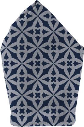 The Fappy Store big pattern - blue Printed Cotton Blend Pocket Square
