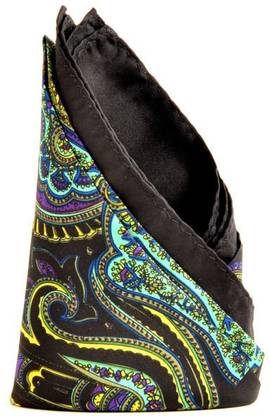 Just Differ Printed, Embellished Poly Silk Pocket Square