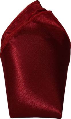 AIR FASHION Solid Poly Silk Pocket Square