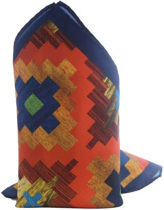 Just Differ Geometric Print Poly Silk Pocket Square