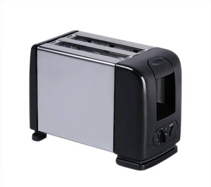 WONDERWORLD ™ MS-06 Megastar 2 Slice Black Popup Toaster- MS-06 650 W Pop Up Toaster