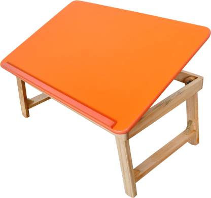 Safeway Electric Orange Solid Wood Portable Laptop Table