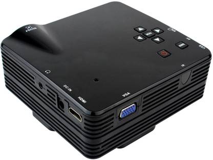 Zingalalaa Portable Mini H80 LED Digital Projector with Remote control 80 lm LED Corded Portable Projector