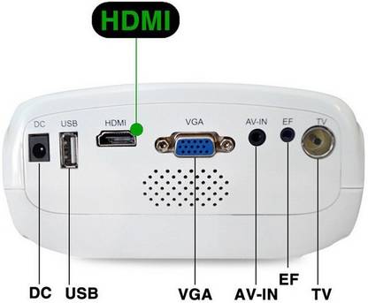VOLTegIC ™ Mini E03 TV Home Theater Multimedia Beamer Cinema 50 lm LED Corded Portable Projector