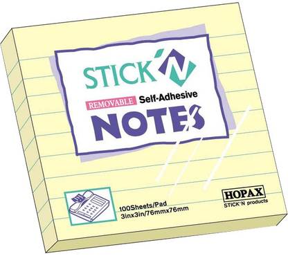 Stick N Notes 100 Sheets Post-its Lines Note