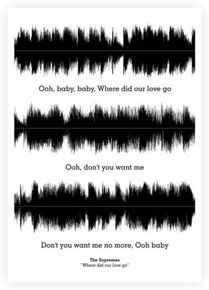 The Supremes "Where Did Our Love Go" Lyrics Quotes Paper Print