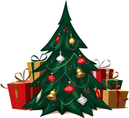 Tallenge - Christmas Art - Festive Christmas Tree - Unframed Rolled A3 Size Poster Paper Print