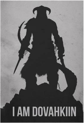 Athah Poster I am Dovahkiin Skyrim Video Game Paper Print Paper Print