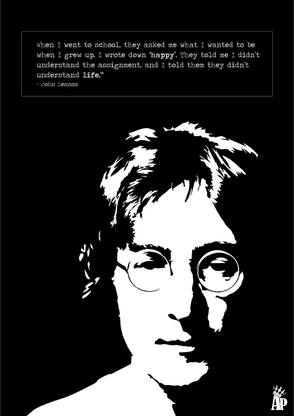 John Lennon - Life Quote Poster Paper Print