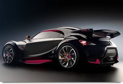 Black Devil Car Paper Print