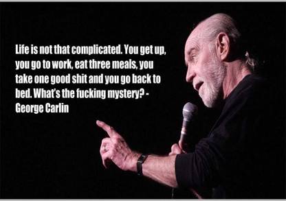 EurekaDesigns George Carlin Poster Paper Print