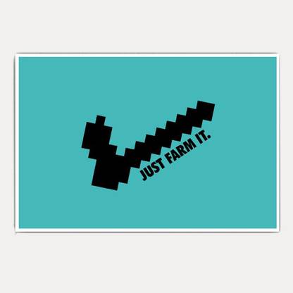 Minecraft Sword (18x12) Paper Print