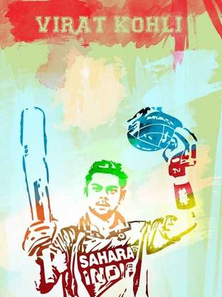 Virat Kohli Century Stance Paper Print