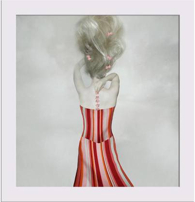 Sensual Back Of A Female Model Framed Art Print Canvas Art
