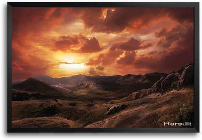 bgfanstore Harshit Gaur Harshit Natural Sunset Scenery Framed Paper Print