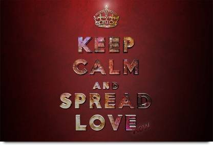 Keep Calm and Spread Love Paper Print