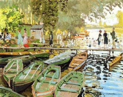 Les Bain de la Grenouillere Canvas Art