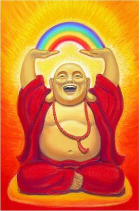 Laughing Buddha Art Poster Paper Print