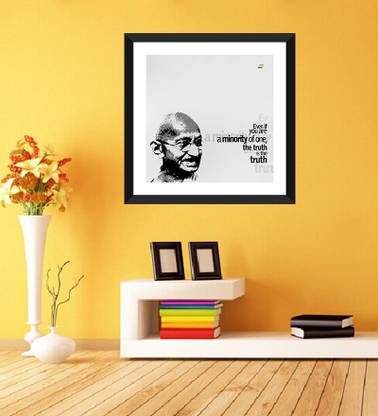 Tallenge - Mahatma Gandhi Motivational Quotes - Even If You Are A Minority Of One, The Truth Is The Truth - Framed Photo Print On Photographic Paper
