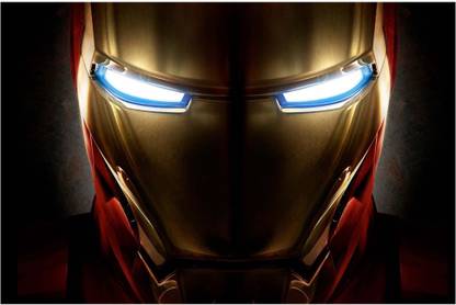 EurekaDesigns Iron Man Helmet Poster Paper Print