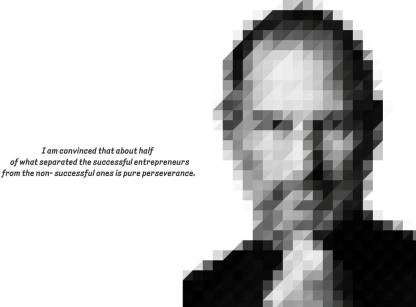 Steve Jobs - Perseverance Paper Print