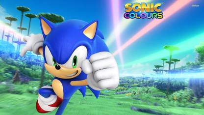 Running Sonic - Sonic Colors Athah Fine Quality Poster Paper Print