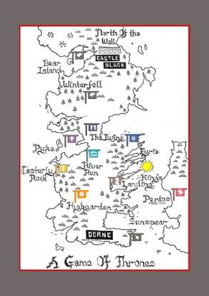 Athah Poster Game Of Thrones Westeros Map Poster Paper Print Rolled Paper Print
