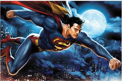 EurekaDesigns Poster Angry Superman Paper Print