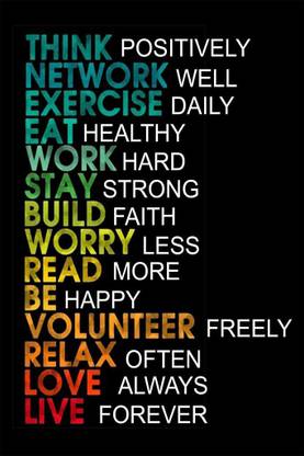 Think Positively..Live Forever Paper Print