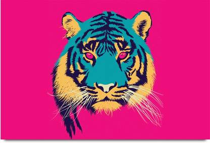 Abstract Tiger A Paper Print